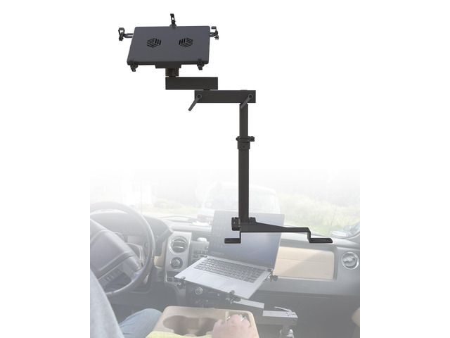 Truck Laptop Mount Fit for Ford F150, F350, F250, F550, No-Drilling Vehicle Computer Holder for Laptop, Mobile Workstation for Fleet, Service &...
