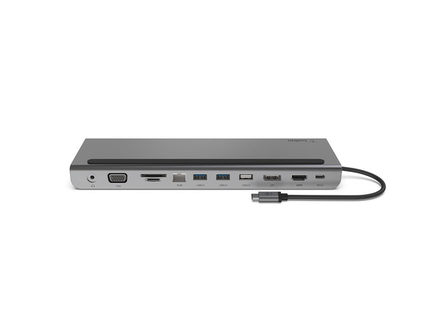 USB C Hub, 11-in-1 Multi-Port Laptop Dock with 4K HDMI, DP, VGA, USB C Docking Station with 100W Power Delivery, USB A, Gigabit Ethernet, SD,...