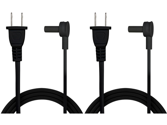 2-Pack - Long Power Cords Compatible with Sonos Era 100 and Era 300 Speakers (12-Foot, Black)