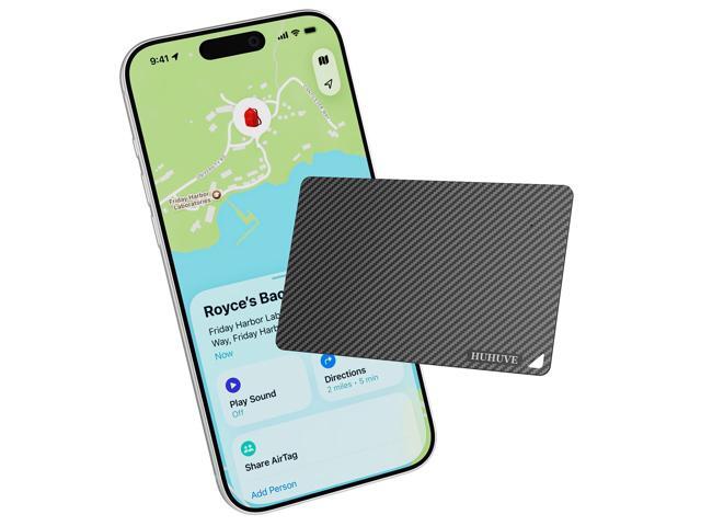 2026 [MFi Certified] Credit Card Wallet Tracker PRO (iOS Only) in Works with Find My GPS Tracking Card IP69 Slim Passport Item Finder, 6-10 Battery...