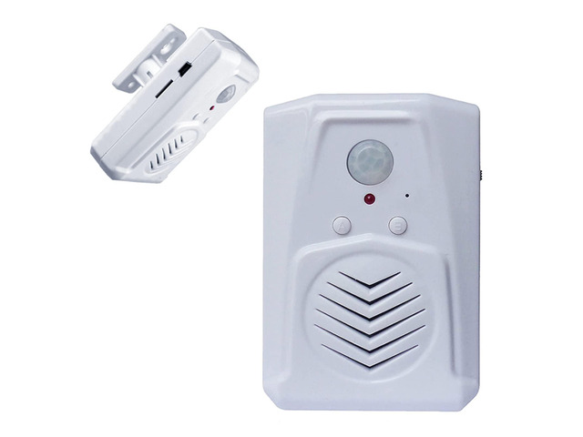 PIR Motion Sensor Activated Sound Player Speaker with USB Cable, Download Your own MP3 Audio Files to Play Speech, Music or Sound Effects (White)