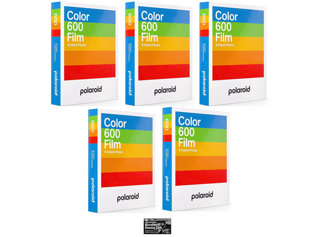 Polaroid Instant Color Film for Polaroid 600 and Polaroid Now, Lab, and OneStep Cameras - 5 Pack