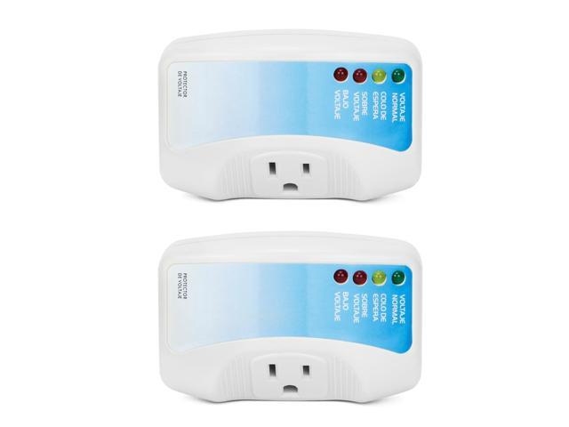 Voltage Protector 2-Pack for Major Appliances, 120V 1400W, Surge & Voltage Fluctuation Protection for Air Conditioners, TV/PC, Freezers