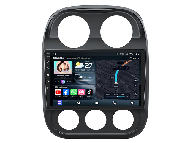 5GWi-Fi Car Radio Stereo for Jeep Patriot Compass 2010-2016: 1280 * 800HD (Online Upgrade OTA System) Built-in Carplay Andriod Auto, FM...