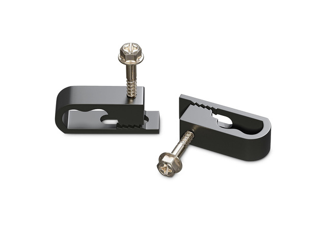 Dual Cable Clips with Screws - 1/2 Inch Coaxial Cable Clamps Outdoor - Exterior Cord Management for Coax, CAT Ethernet, Electrical Wire - Screw...