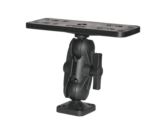 0163 Ball-Mount Fish Finder and Universal Mounting Plate, Black, Large 1.5 in ball for greater clamping force, top plate accepts 7-9 in fish...