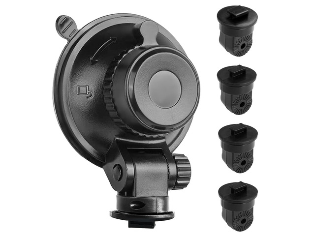 S504 Suction Cup Dash Cam Mount Holder (5th Gen) with 4pcs 360 Rotating Joints for Apeman Ssontong Biuone iZEEKER HaHoco and Most Other Car Dash...