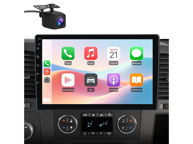 Car Radio Stereo for Chevy Chevrolet Silverado 2007 2008 2009 2010 2011 2012 2013 GMC Sierra Yukon with 5GHz WiFi CarPlay Android Auto Bluetooth...