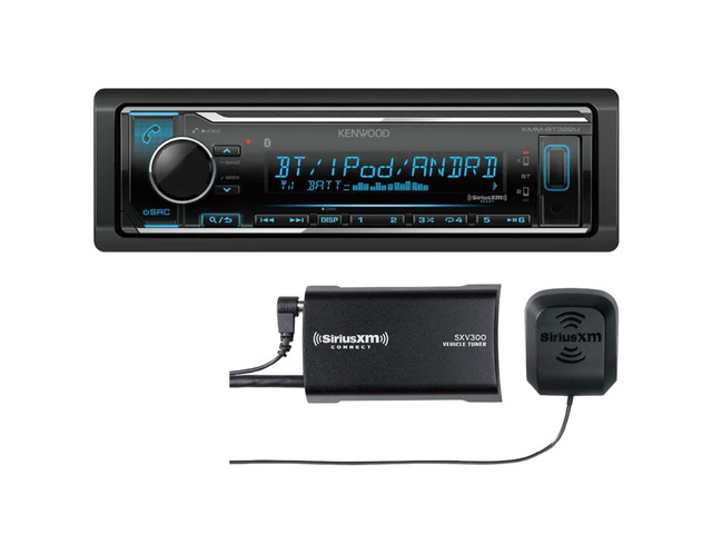 KMM-BT332U Bluetooth Car Stereo with USB Port, AM/FM Radio, MP3 Player, Multi Color LCD, Detachable Face, Built in Amazon Alexa Plus SXV300V1...