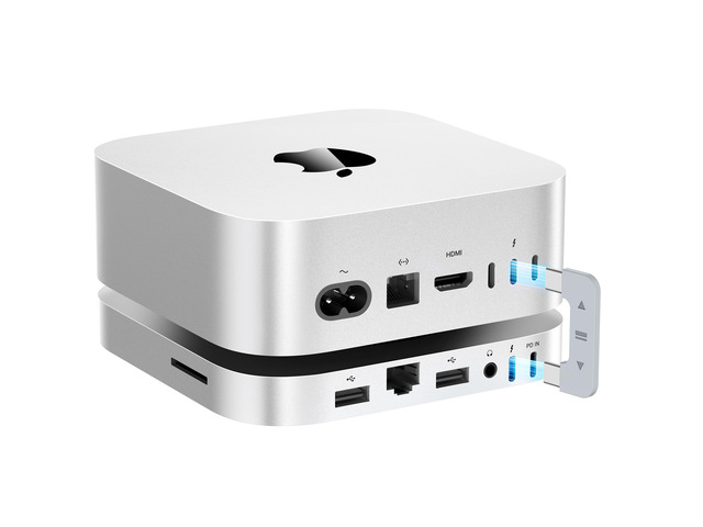 Mate Mini-A 80Gbps Mac mini M4 Dock & Stand, Dual PCIex2 SSD Slot, Max 16TB Expansion, PD3.0 Port, SD4.0 Card Reader, 2.5G LAN, 2*USB-A 5Gbps for...