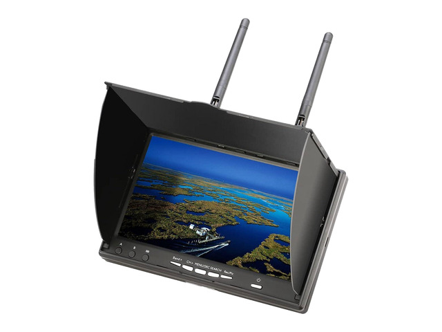 7Inch Portable FPV Monitor: 5.8Ghz 7' Screen with DVR 40CH Receiver 800 x 480 LCD Display Built-in Battery for FPV