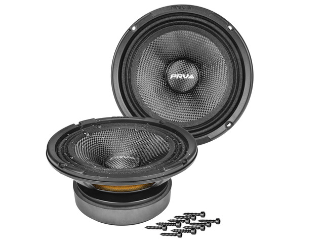 Carbon Fiber 6.5' Midrange Speaker 400 Watts 4 Ohm Pair 6MR400CF-4 Water Resistant Car Audio Loudspeaker for Boat UTV 4-Wheeler Motorcycle and Door...