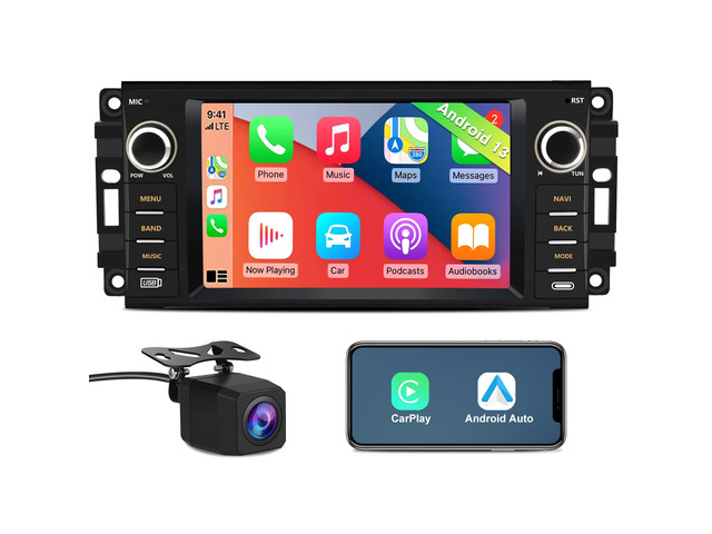 Car Radio for Jeep Wrangler 2007-2018, Dodge Ram 2009-2012 Touch Screen Radio for Jeep Compass Patriot 2009-2016, Jeep Jk Radio Replacement,...