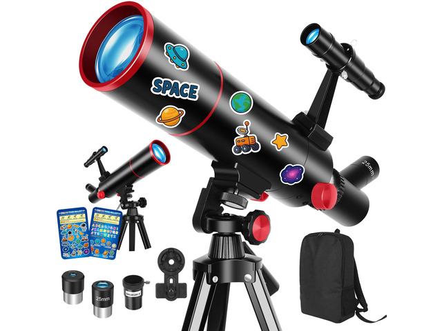 Telescope for Kids & Adults80mm Aperture 500mm Portable Refractor High Powered (20X-150X), Astronomy Telescope for Beginners with Tripod, Phone...