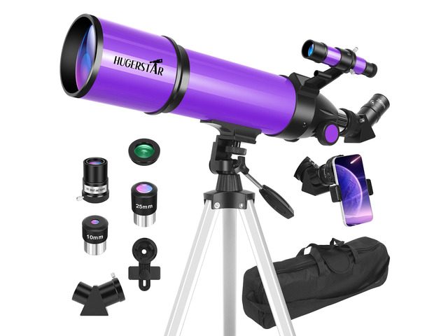 Telescope for Adults & Kids, 80mm Aperture 600mm Refractor Portable Telescopes, for Astronomy Beginners Stargazing, with FMC Optics, AZ Tripod,...