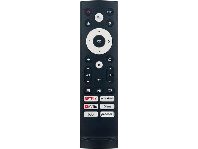 Replacement Remote Control for Hisense Smart Google TV Model 43A6H 50A6H 55A6H 65A6H 75A6H 50U6H 55U6H 65U6H 75U6H 65U8H 75U8H