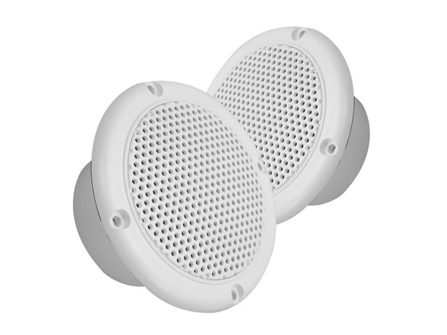 3 Water Resistant Speakers Dual Cone 50 Watts for Marine, RVs, & Hot Tubs Grills Included - Pair
