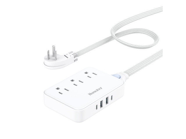 Innovative Power Strip, Cord Removable Design (4FT), 3 Outlets Non Surge for Cruise, Travel Power Strip with 4 USB Ports (2 USB-C, 2 USB-A), ETL...