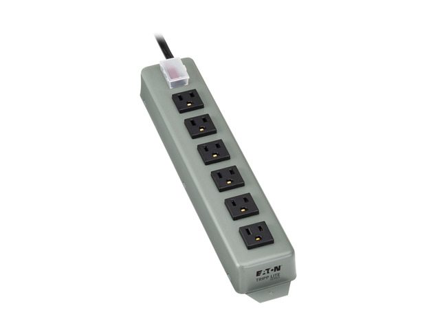 Eaton series 6-Outlet Heavy Duty Power Strip, Metal, Mountable (Wall Mount & Under Desk) 15ft Extension Cord, On/Off Switch Cover, Industrial...