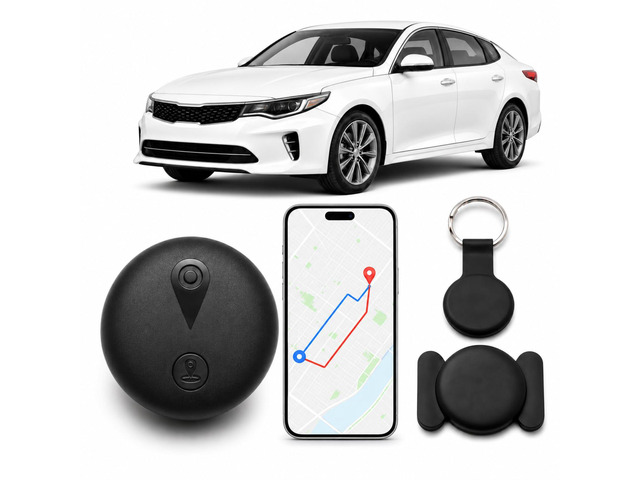 Yinnovy GPS Tracker for Vehicles, Real-Time Tracking, No Monthly Fee Tracker device for Vehicles, No SIM Card Needed, Works with iOS Find My,...