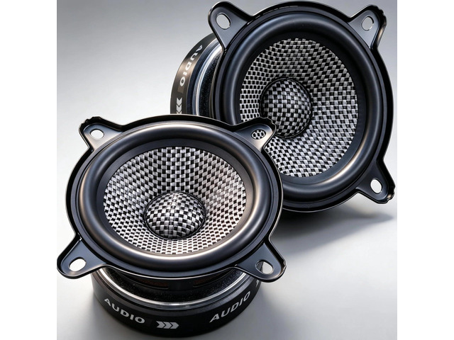 3.5 Inch Speakers Car Audio 600W Peak Power - Carbon Fiber Cone Woofers 3 1/2 Speaker Deep Bass & Crystal Clear Audio, High Sensitivity, Easy...