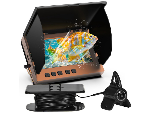 Underwater Fishing Camera, 4.3 Inch LCD, Infrared Night Vision, Wide Angle IP68 Waterproof Portable Fish Camera for Ice, Lake, Boat & Kayak Fishing...