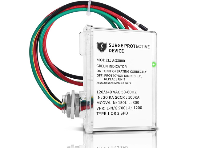 AG3000 HVAC Surge Protector 120/240V, Whole House Surge Protective Device for Mini Split and AC, with TPMOV Technology, Type 4X Watertight...