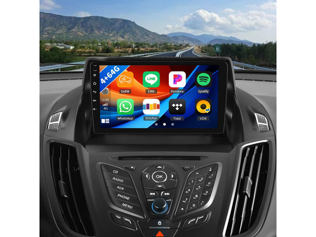 [4+64G] Android 15 Car Radio Stereo for Ford Escape Kuga 2013-2019 9 Inch Car Radio with Wireless Carplay & Android Auto Mirror Link Bluetooth...