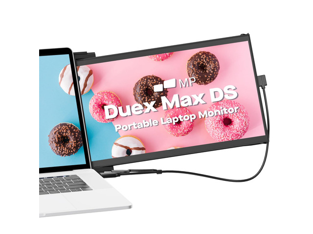 Max DS Portable Monitor for Laptop, 2026 Upgrade Mobile Pixels 14.1' Full HD IPS Dual Monitor for laptops, USB C/USB A/HDMI Powered Plug and Play...