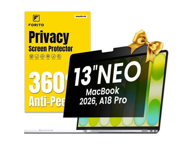 360° Privacy Screen Protector Compatible with 2026 MacBook Neo 13 inch A18 Pro Chip A3404 - Anti Blue Light Anti Glare and Scratch Resistant Laptop...