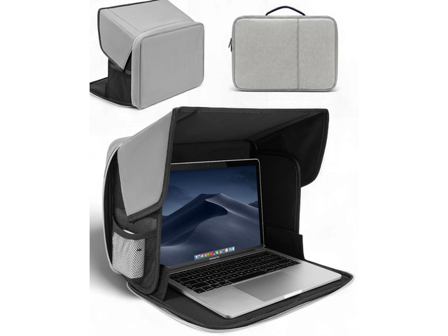 Laptop Sun Shade, Fits 13-16 inch Laptop, UV-Heat Reflective & Water-Resistant Material, Easy to Carry Computer Case for Working Outside,Travel,...