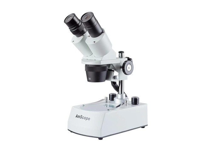SE306R-P-LED Cordless LED Two Lights Stereo Microscope 40X 20X-40X Magnification Range Cordless Battery Powered Built-In LED Illumination