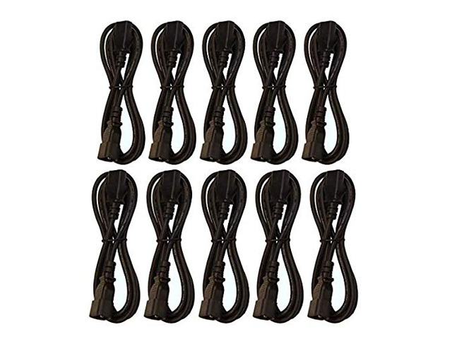 Pack of (10) 6' Foot IEC 320 NEMA C13 C14 10A 18AWG AC Power Cord PDU to CPU