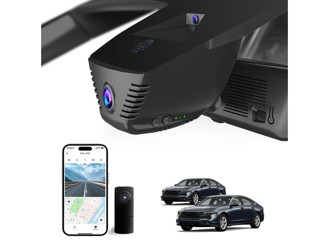 Front 4K & Rear 1080P Dash Cam for Honda Accord 2023-2026,OEM Style UHD 2160P Video,Built-in WiFi & APP,Loop Recording,G-Sensor, f/1.6...