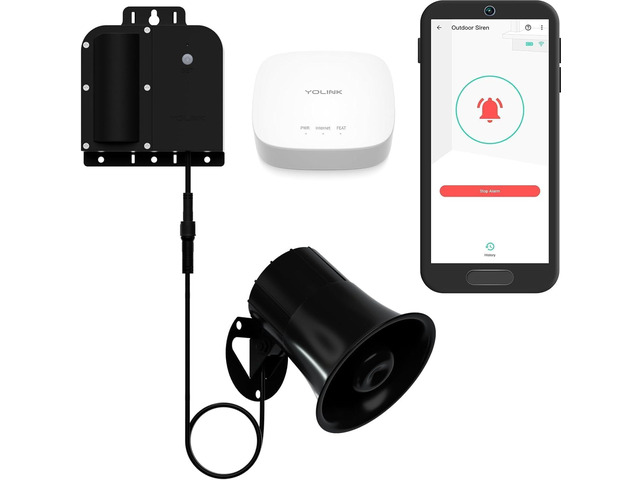 X3 Version Outdoor Alarm Controller, Ruggedized Battery-Powered Siren/Alarm/Relay Controller, Up to 1/4 Mile Open-Air Range, 130dB Siren, Alexa...