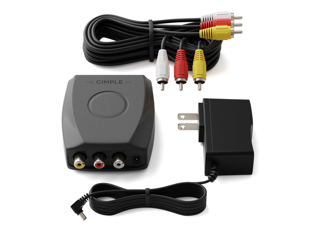 RF Modulator for TV - RCA Composite to RF Coaxial Adapter with A/V Cable - Converts Standard Definition Signals to Coax - Watch DVD, VHS, Game...