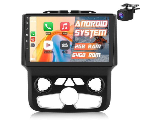 Car Radio for RAM 1500 2500 3500 Radio, 2013 2014 2015 2016 2017 2018 for Dodge RAM Radio Screen with 9 Inch, Android, Carplay, Touch Screen,...