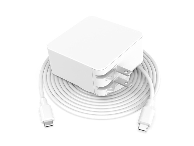 65W Fast Type C Charger Fit for Samsung Galaxy Book Pro, Pro 360 and More Replacements with USB C Connector, Foldable, Compact, Detachable 7.5ft Cable
