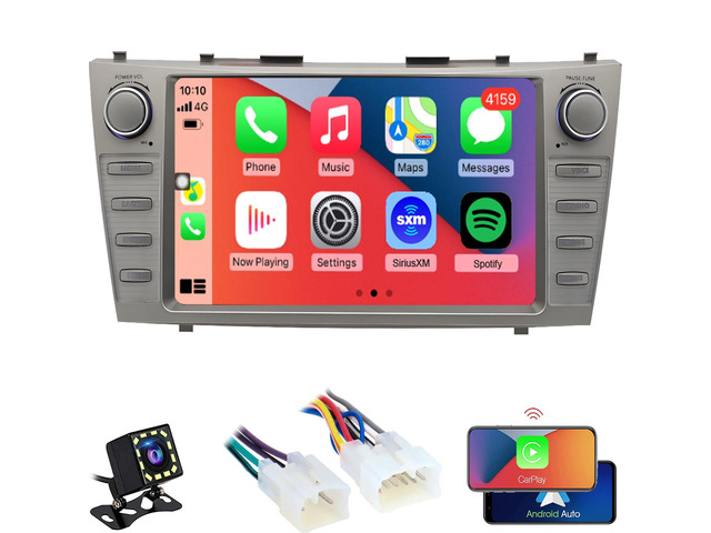 QLED 8core for Toyota Camry Radio Upgrade 2007 2008 2009 2010 2011,Touch Screen Stereo,carplay and Android Auto,Free Camera