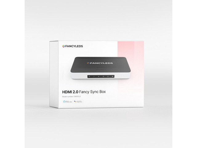 2.0 Fancy Sync Box Streaming Media Player TV LED Synced Backlight with HDMI 2.0, 4K 60Hz, RGB Ambient Lighting for Movies and Gaming (for 70' to...