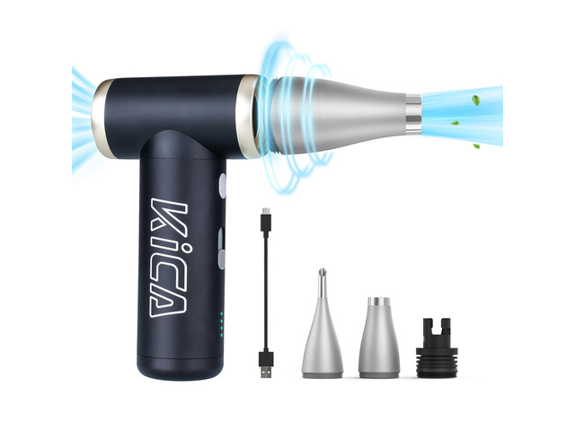 Jet Fan 2S Electric Air Duster, 117000RPM Cordless Turbo Mini Blower Aluminum Shell, 65MPH High-Speed Airflow, Stepless Speed Control, 210-Min...