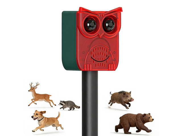 Solar Motion Sensor Alarm Outdoor Dog Barking Alarm with 129dB Loud PIR Motion Detection,IP65 Weatherproof Motion Activated for Deer,...