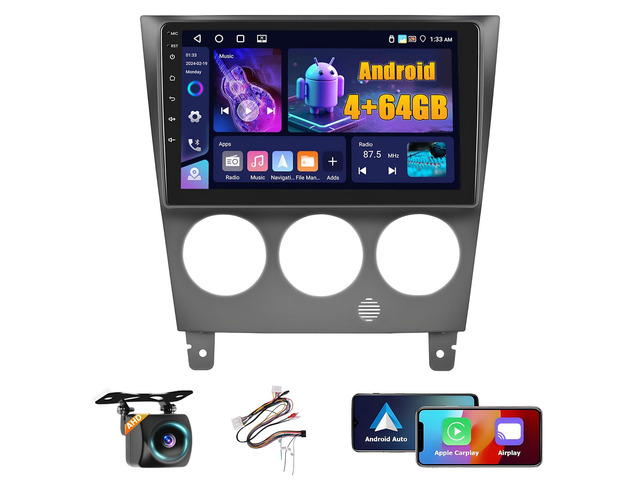 []4+64GB 9'Android 15 Car Radio for Subaru Impreza WRX STI 2003-2006 Wireless Carplay Android Auto Mirror Link 9' Touch Screen Car Radio with...