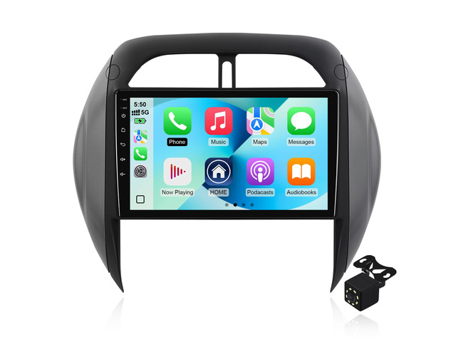 2+64G Android 14 Double Din Car Stereo for Toyota RAV4 2003-2005 with 9 Inch Touchscreen Radio Built-in Wireless Carplay/Android...