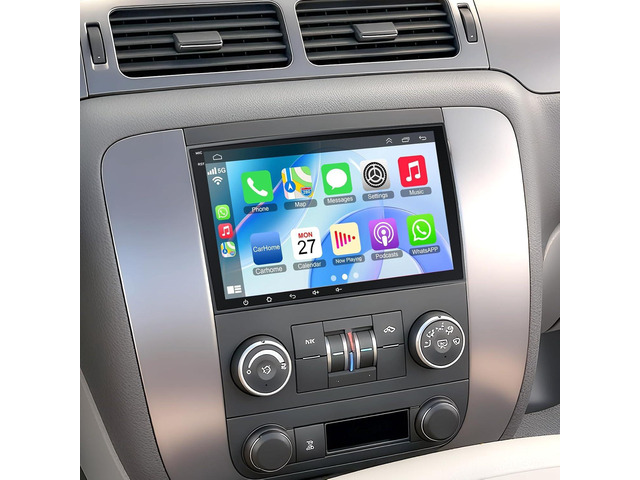 [8-core+64G] 8' Car Radio for 2007-2013 Chevrolet Chevy Silverado Impala, GMC Sierra Acadia Enclave Yukon, Buick QLED Screen Car Stereo with GPS,...