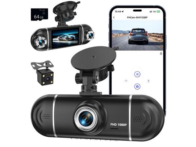 4 Channel 1080P Dash Cam Front Rear Left Right, 170° Wide Angle Car Camera with 5GHz WiFi App Control, Super Night Vision, 24H Parking Monitor,...