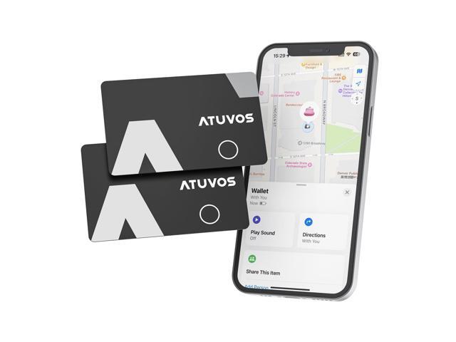 Wallet Tracker Card Ultra-Thin 1.6mm, Smart Air Tag Bluetooth Tracker Works with Apple Find My (iOS Only), Item Finder Tag for Luggage, Passports,...