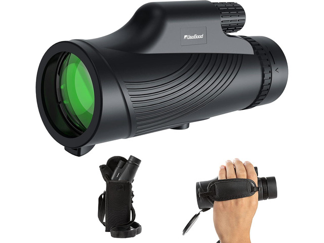 Monocular Telescope, 10x42 Monoculars for Adults Compact Portable Waterproof Monocular with Hand Strap, Lightweight Handheld Pocket Telescope for...
