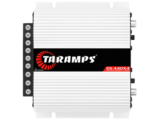 Taramps DS 440x4 2 Ohms Multichannel Amplifier 440 Watts Rms 110x4 Watts Full Range Crossover Fixed Rca/High Level Input 4 Channels Car Audio, Class D