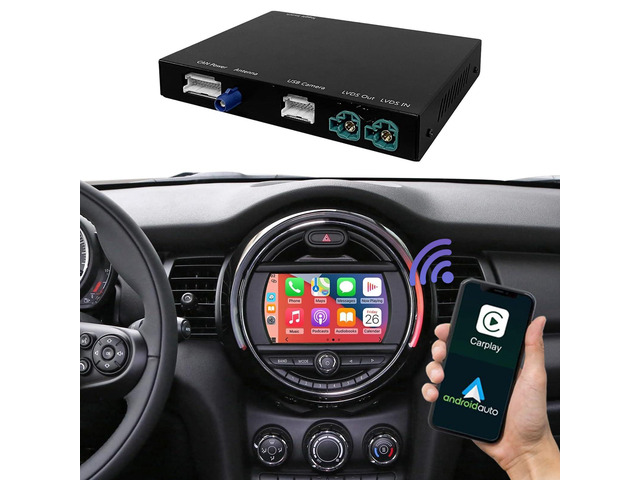 Wireless CarPlay Interface Decoder for BMW Mini NBT For BMW Mini Cooper One Hatch Clubman F55 F56 F54 F57 with NBT (2014-2018), Wireless Carplay,...